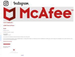 mcafee warnung fake|Beispiele für Phishing.